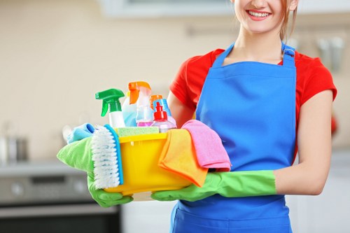 Professional steam carpet cleaning on a living room carpet