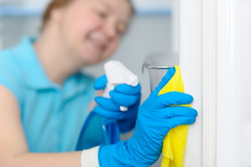 Professional sofa cleaning in Dubai on a fabric couch