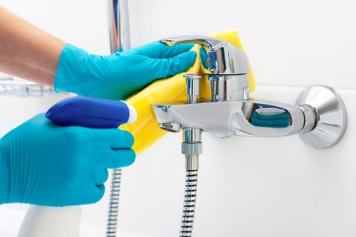 Vacuuming a mattress to remove dust and allergens